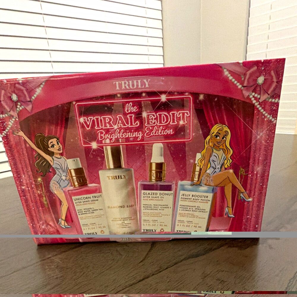 Truly Viral Edit Brightening Edition Travel Size 4pc Serum Oil Lotion Set